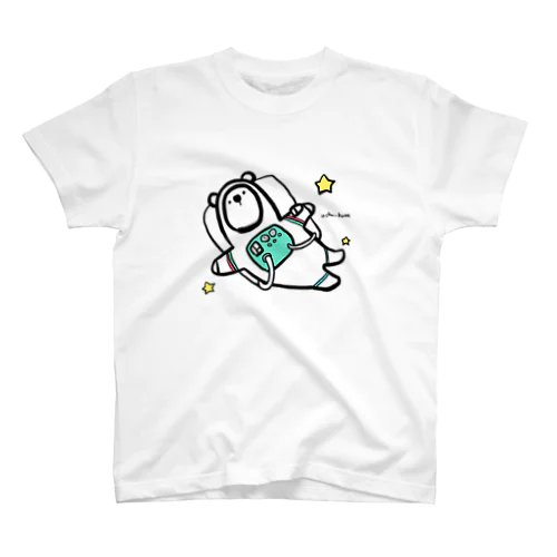 宇宙クマ　色あり スタンダードTシャツ