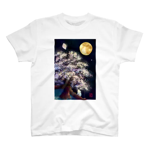 月と桜が満ちる時🌕🌸 スタンダードTシャツ