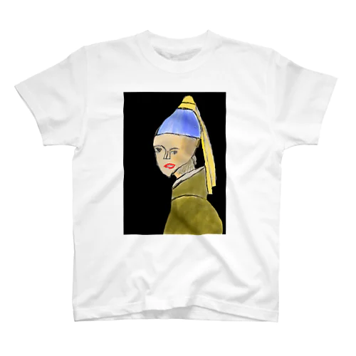 Girl with a pearl earring　フェルメールの真珠の耳飾りの少女 Regular Fit T-Shirt