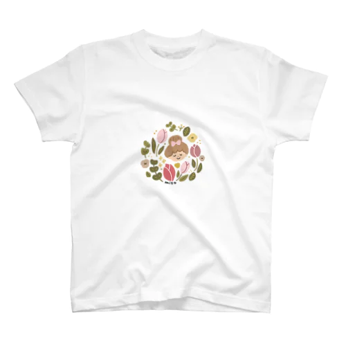 チューリップと女の子 Regular Fit T-Shirt