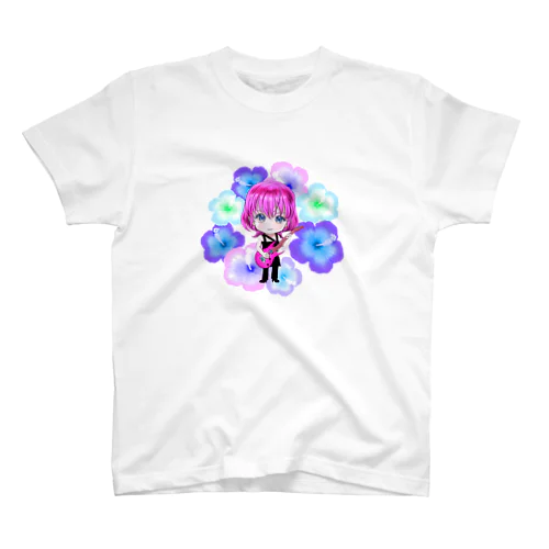 ギタリストスタンダードTシャツ(ピンク) Regular Fit T-Shirt