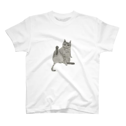 足上げ猫 スタンダードTシャツ