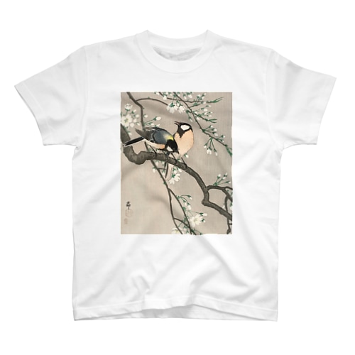小原古邨　桜の枝に四十雀 Ohara Koson 日本のアートTシャツ＆グッズ Regular Fit T-Shirt