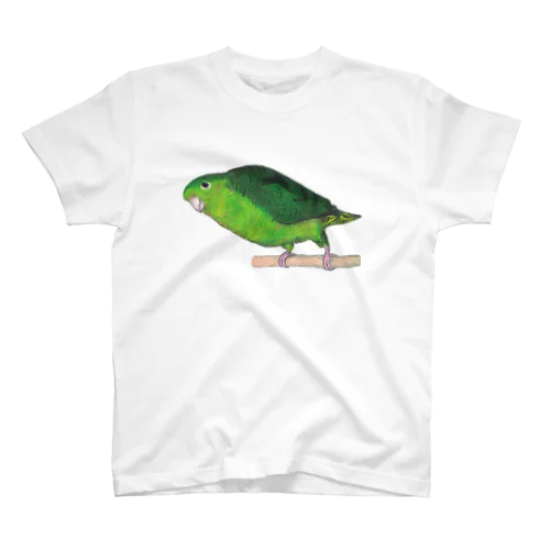 [森図鑑] サザナミインコ緑色 Regular Fit T-Shirt