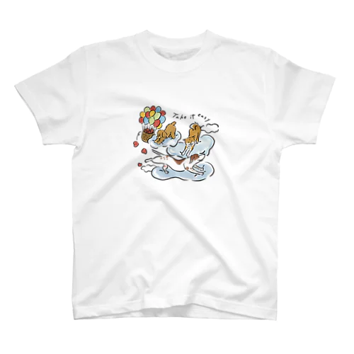 気楽にいこうぜ　雲に乗る犬 Regular Fit T-Shirt