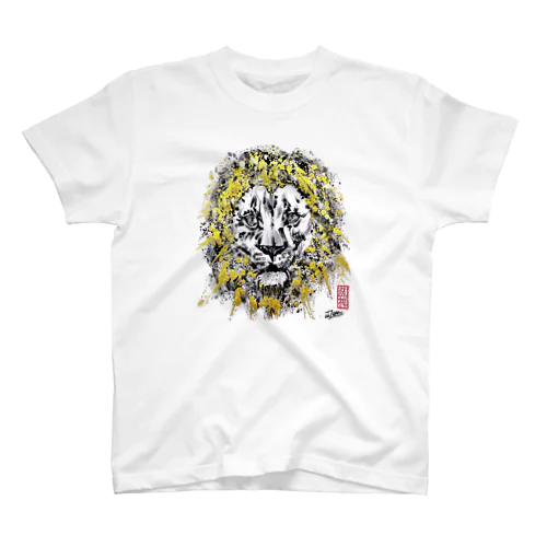 【墨絵】金獅子 Regular Fit T-Shirt