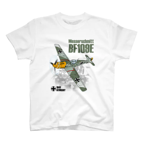 戦闘機_BF109Eメッサーシュミット_ガーランド機 スタンダードTシャツ