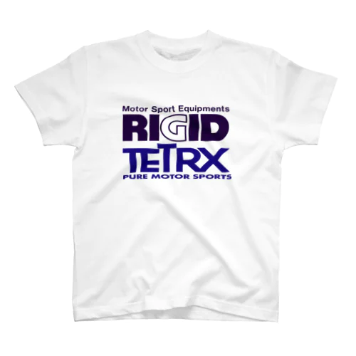 RIGID-TETRX透過ロゴ紺 Regular Fit T-Shirt