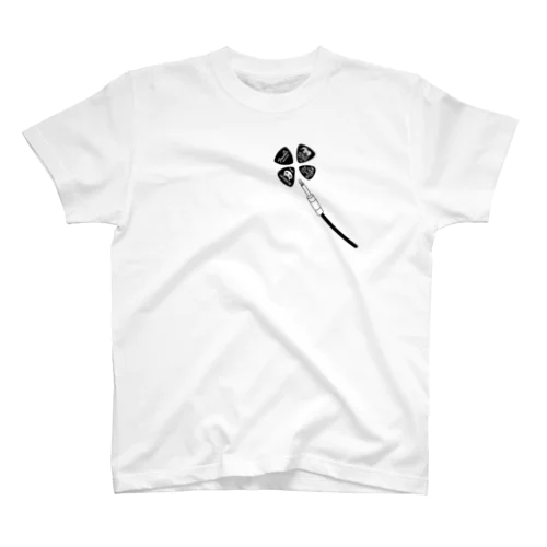 Pick clover (ピックローバー)(黒線ver.) Regular Fit T-Shirt