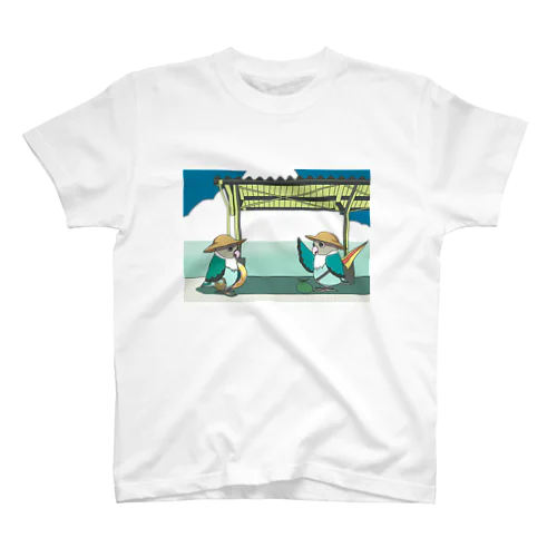 夏のボタンインコ スタンダードTシャツ