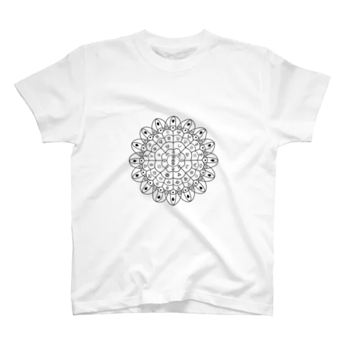 ヲシテ文字フトマニ図(背景透明) スタンダードTシャツ