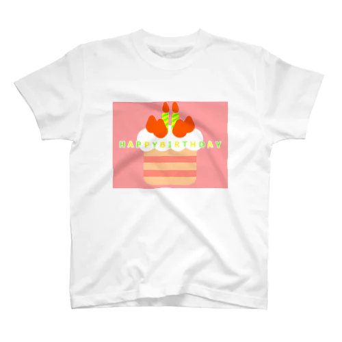 ポップなバースデーケーキのイラスト スタンダードTシャツ