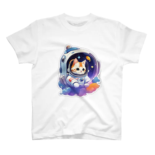 とっても可愛いネコの宇宙飛行士 スタンダードTシャツ