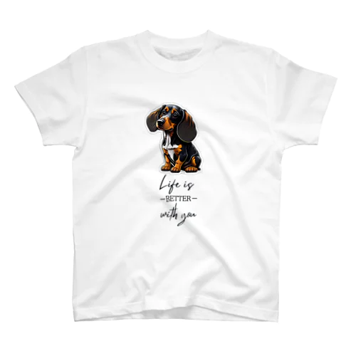 愛犬生活（ダックスフンド） スタンダードTシャツ