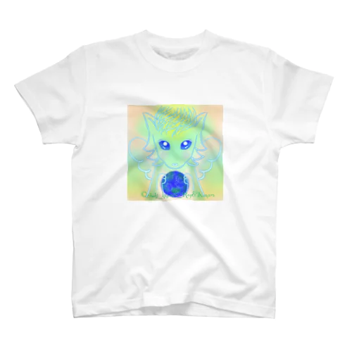 earth color dog Angel(シンメトリーeyes) スタンダードTシャツ