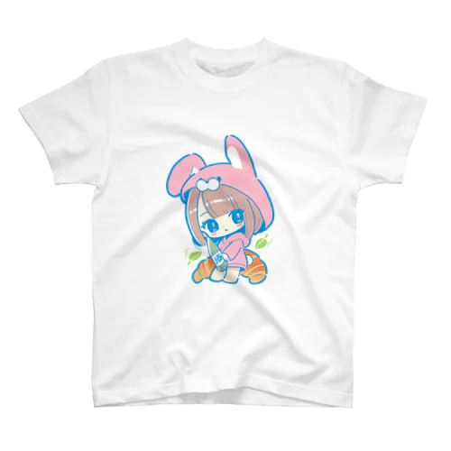 うさぎ‪ᕱ⑅ᕱ‪‪❤︎‬ブルー スタンダードTシャツ