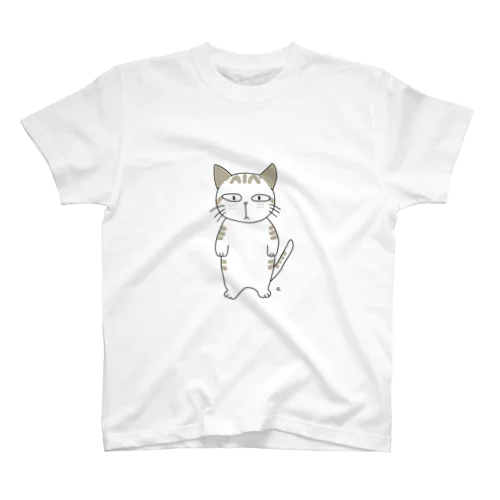 無愛想なサバトラ猫くん スタンダードTシャツ