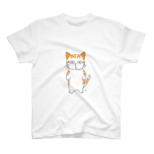 無愛想な茶トラ猫くん スタンダードTシャツ