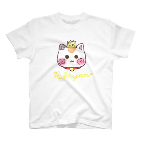 (黄色ロゴ)顔だけ☆れぉにゃん Regular Fit T-Shirt