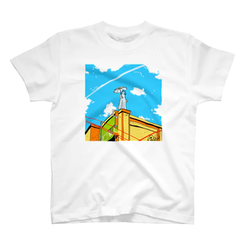 夏の飛行機雲 Regular Fit T-Shirt