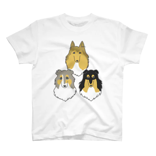 ふわふわコリーちゃんとシェルティちゃん スタンダードTシャツ