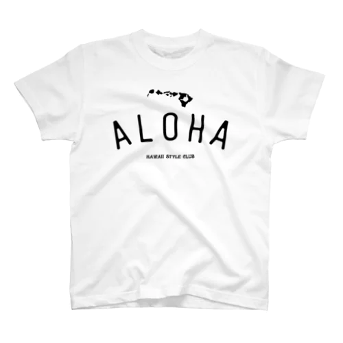 ALOHA ISLANDS  BLK LOGO スタンダードTシャツ