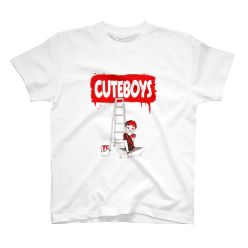 CUTEBOYS ペンキらくがき Regular Fit T-Shirt