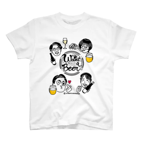 Want a Beer x a-bow’s workshop コラボ スタンダードTシャツ