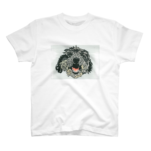 トイプードル　切り絵スタイル🐶 Regular Fit T-Shirt