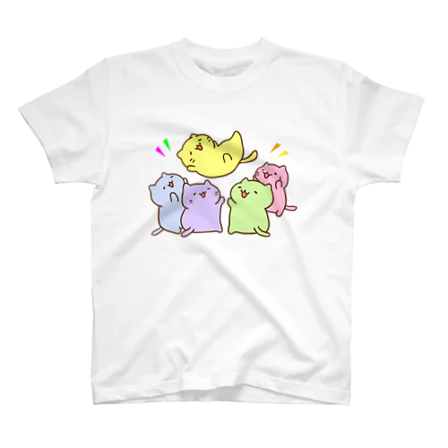 みっちりねこ　お祝い スタンダードTシャツ