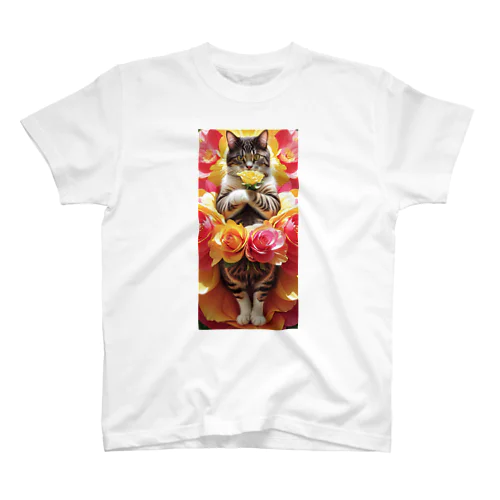 フラワーキャット077 スタンダードTシャツ