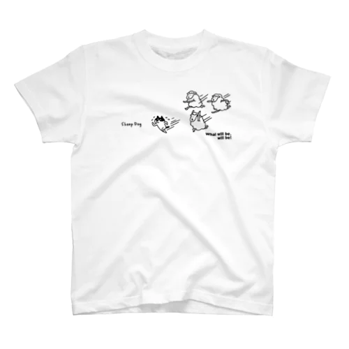 追われる牧羊犬 スタンダードTシャツ