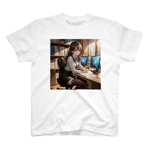 AIが書いたいい紙にセトリを印刷するむらたさん Regular Fit T-Shirt