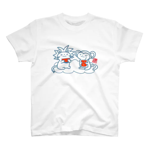 ししこもんきち夏休みsimple スタンダードTシャツ