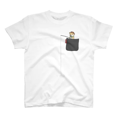 釣り柴ポケット（赤柴） Regular Fit T-Shirt