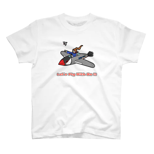 【ノーマル文鳥】文鳥飛行機 スタンダードTシャツ