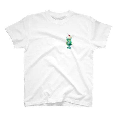 水彩のしゅわしゅわクリームソーダ Regular Fit T-Shirt