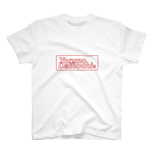 NEW LOGO T (outline ver) (WHT,NVY) Regular Fit T-Shirt