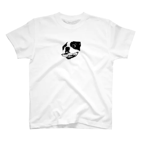 恐怖の犬 モノトーン スタンダードTシャツ