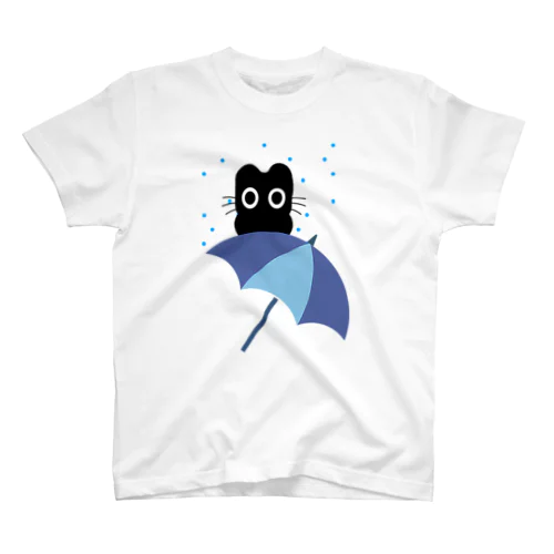 くろねこクロル（雨に濡れても） スタンダードTシャツ