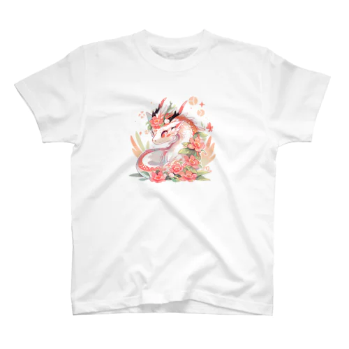 うっすらピンクの花龍さん スタンダードTシャツ