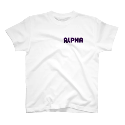 ALPHA紺-RIGID紺-TETRX紫 Regular Fit T-Shirt