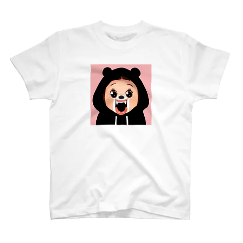 しょーちゃん くまずきんブラック / SHO-CHAN KUMA HOODIE BLACK スタンダードTシャツ