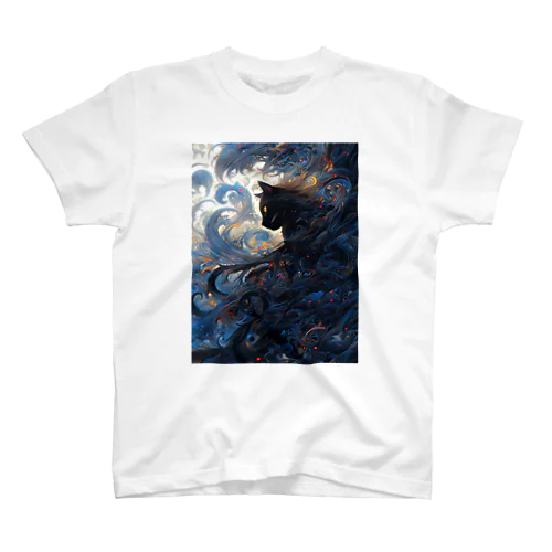 黒猫-妖(AYAKASHI)- Regular Fit T-Shirt