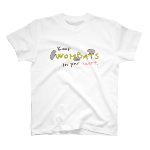 いつも心にウォンバット yellow スタンダードTシャツ