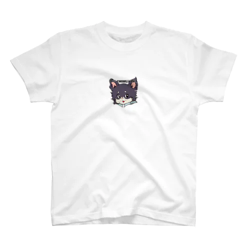 チワワ-ブラックタン「I♡CHIHUAHUA」 Regular Fit T-Shirt