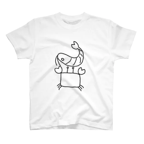 エビしゃんを運ぶカニしゃん Regular Fit T-Shirt