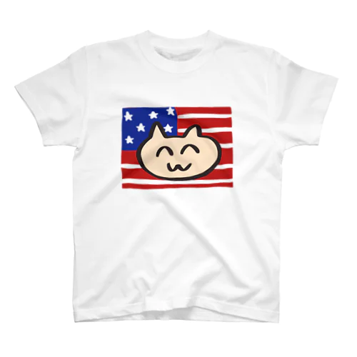 アメリカを背負うねこ スタンダードTシャツ