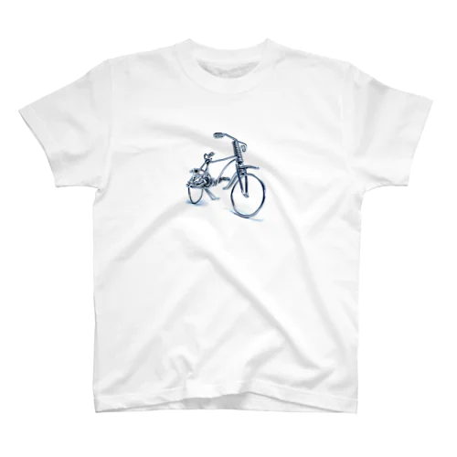 【針金細工】シルバーの自転車 スタンダードTシャツ