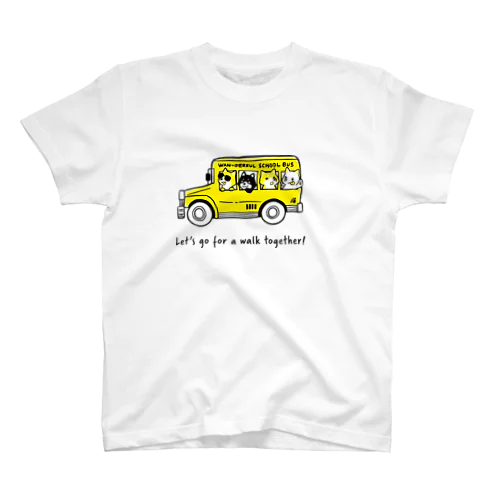 柴犬×バス_トネコ Regular Fit T-Shirt